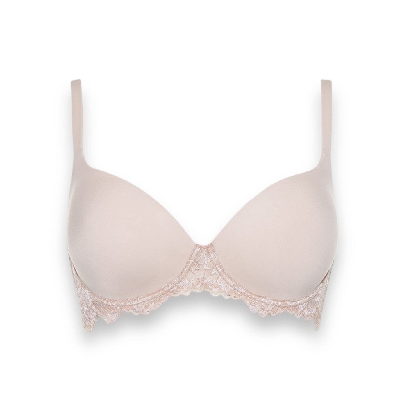 LORMAR 1 Pezzo Reggiseno Mousse Pizzo in Microfibra e Pizzo con Ferretto - Coppa B - C