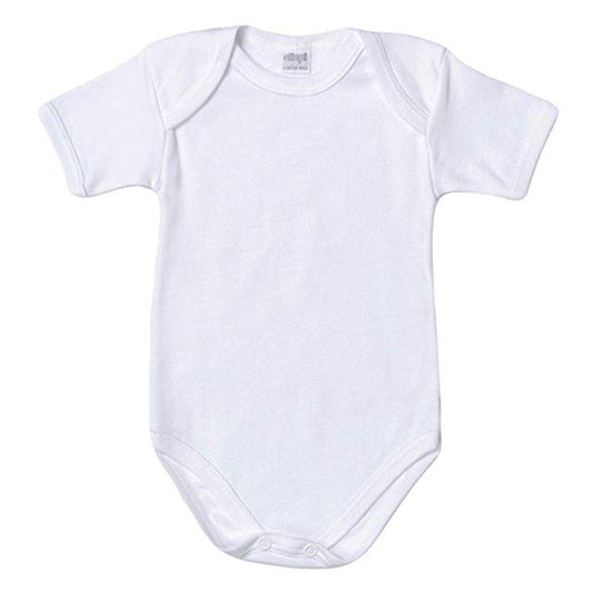 Ellepi 6 Body Neonato Neonato in Puro Cotone Anallergico con Cuciture Comfort Colore Bianco Spalla Larga o Mezza Manica