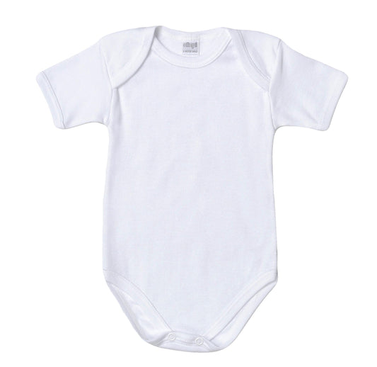 Ellepi Pacco 3 Pezzi AF802 Body Intimo Bimbo Bimba in 100% Cotone Manica Corta Colore Bianco