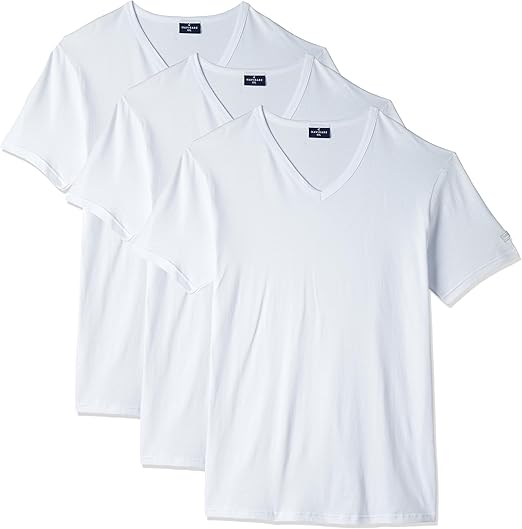 Chemise homme manches mi-longues col V en jersey de coton article 512 (lot de trois) - Navigare