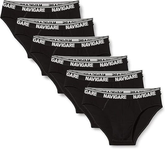 Sei pezzi slip da uomo con elastico esterno articolo 574E - Navigare