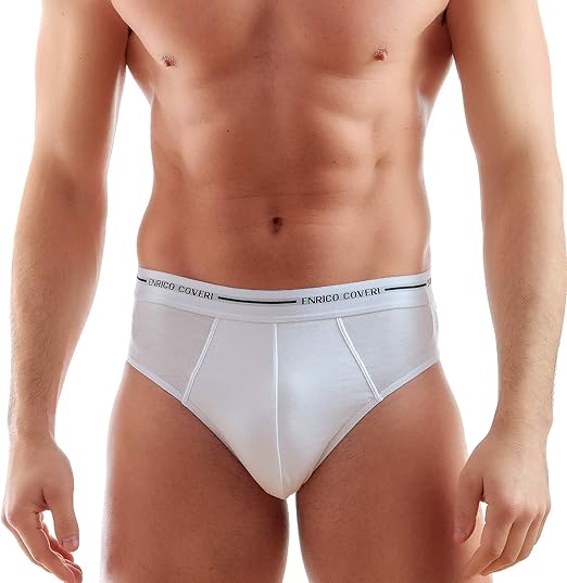 Slip da uomo in cotone elasticizzato con elastico interno (confezione 6 pezzi) articolo ES1000 - Enrico Coveri