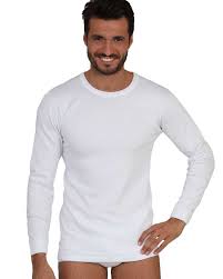 Maglia uomo manica lunga in cotone felpato girocollo / scollo V (confezione 3 pezzi) articolo OP31 / OP38 - Speedy