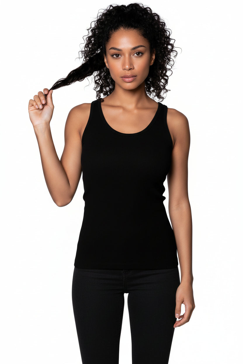 Canotta spalla larga cotone elasticizzato da donna articolo 4063 - Jadea