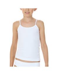 Girls' tank top with narrow shoulder in cotton with satin edge (pack of 6) item OP105 - Speedy