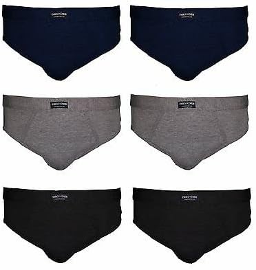 Slip homme en coton bi-élastique avec élastique interne (pack de 6 pièces) article ES1002 - Enrico Coveri