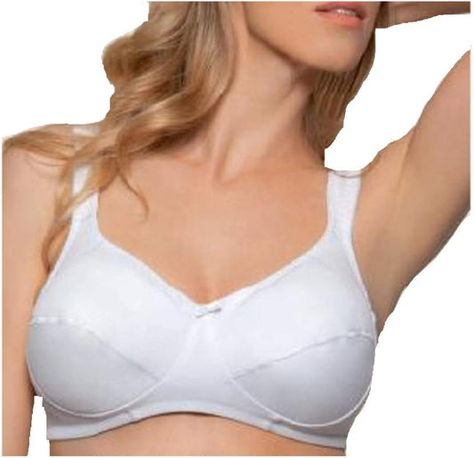 ARIS Annalisa Non-Wired Bra Fitted Size (8, White), White, 8