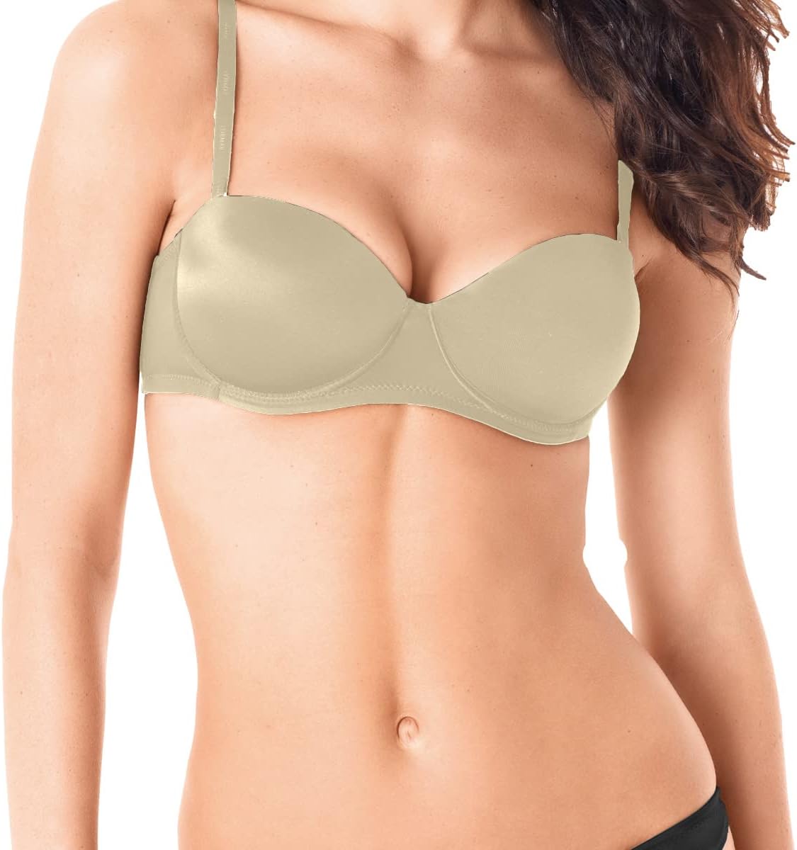 LORMAR Reggiseno Donna A Fascia con Spalline Removibili E Ferretto Colore TG Art.Pura