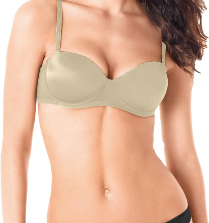 LORMAR Reggiseno Donna A Fascia con Spalline Removibili E Ferretto Colore TG Art.Pura