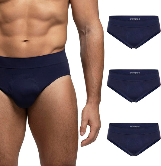 POMPEA Men's Slip U Seamless Briefs (Pack of 3)
