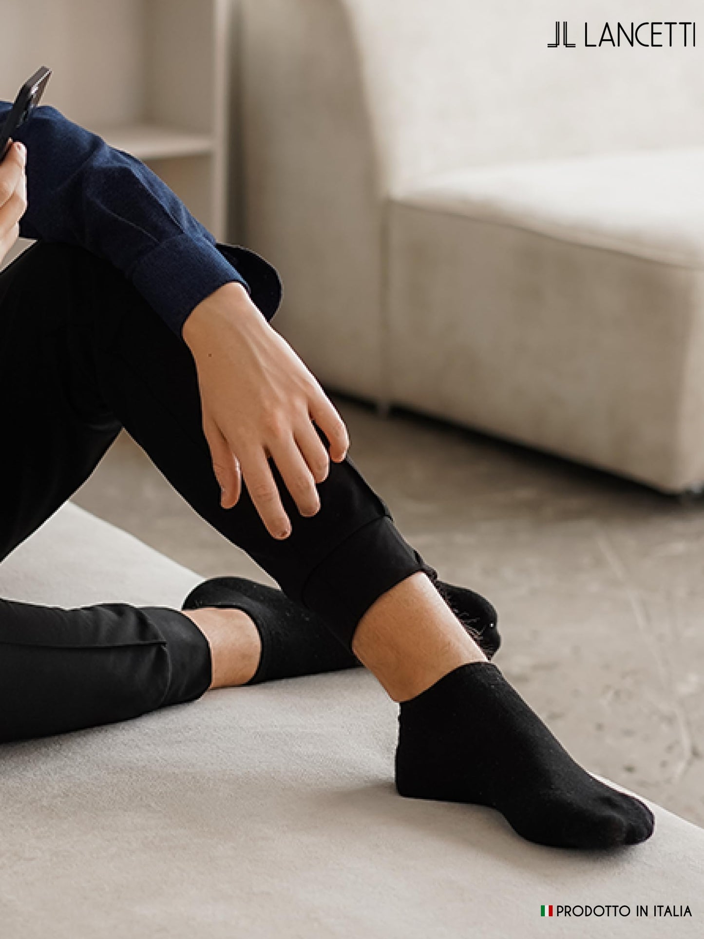 LANCETTI -6 paia di calzini corti uomo o donna, calzini in filo di cotone di Scozia – comfort e qualità