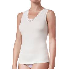 Débardeur femme épaules larges en laine et coton avec dentelle (pack de 6 pièces) article OP15 - Speedy