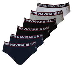 Pack of six men's briefs item 324 - Navigare