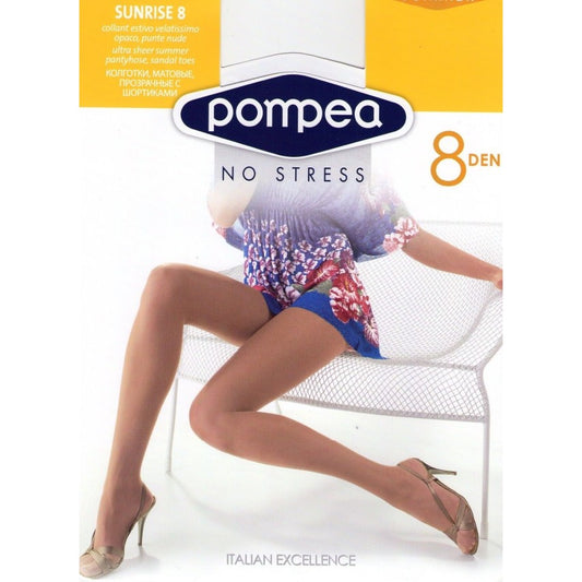Women's 8 denier sheer tights (6-pack) item Sunrise 8 den - Pompea