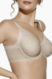 High-banded unpadded cross tulle bra (one piece pack) item Frida - Selene